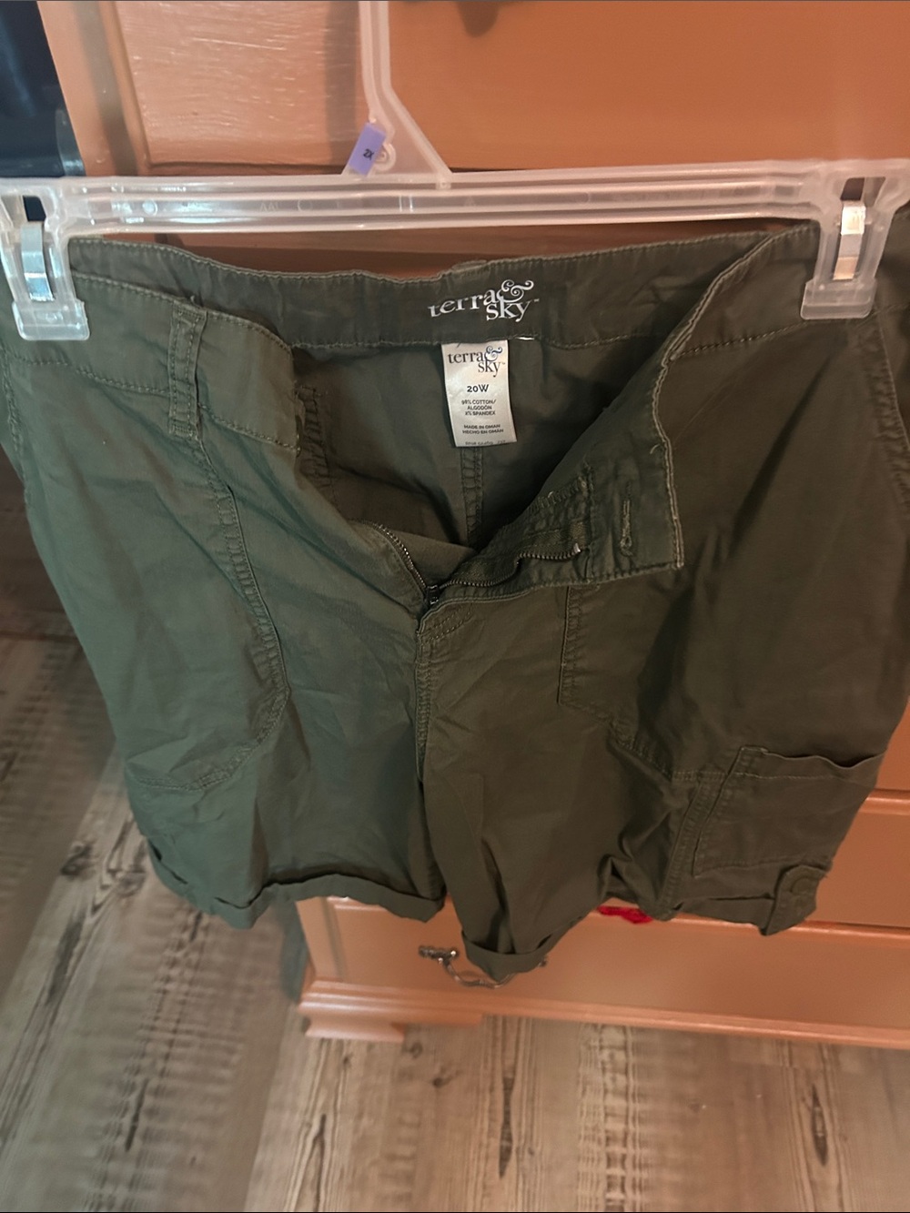 Terra & Sky Olive Utility Cargo Shorts